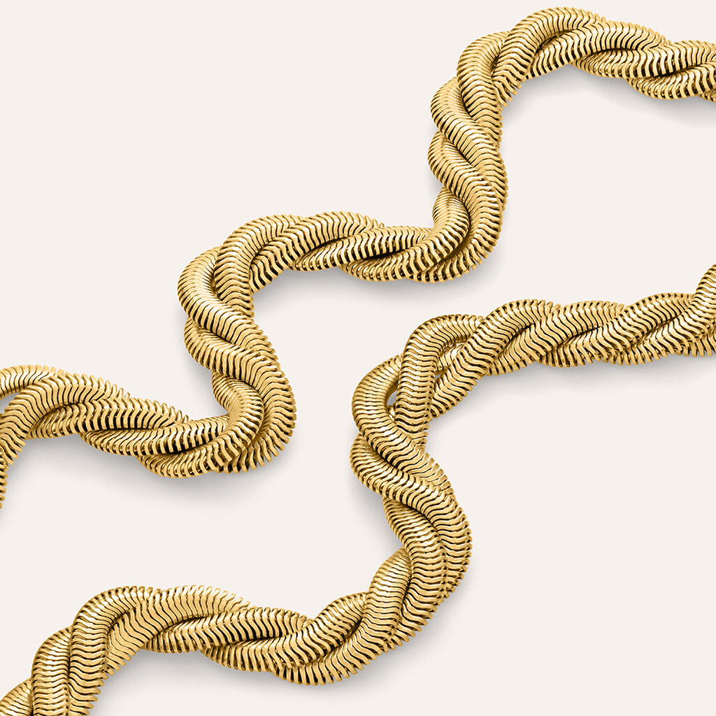 Collana Radiance Acciaio Dorato