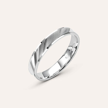 Fede Classica Satinata 3.5 mm Oro Bianco