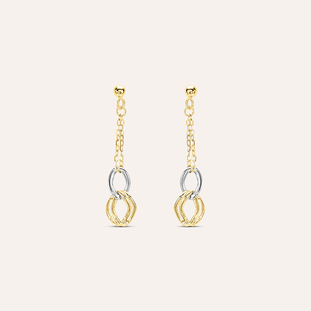 Orecchini Pendenti Beverly Oro Bicolore - Orecchini Pendenti Donna | Stroili