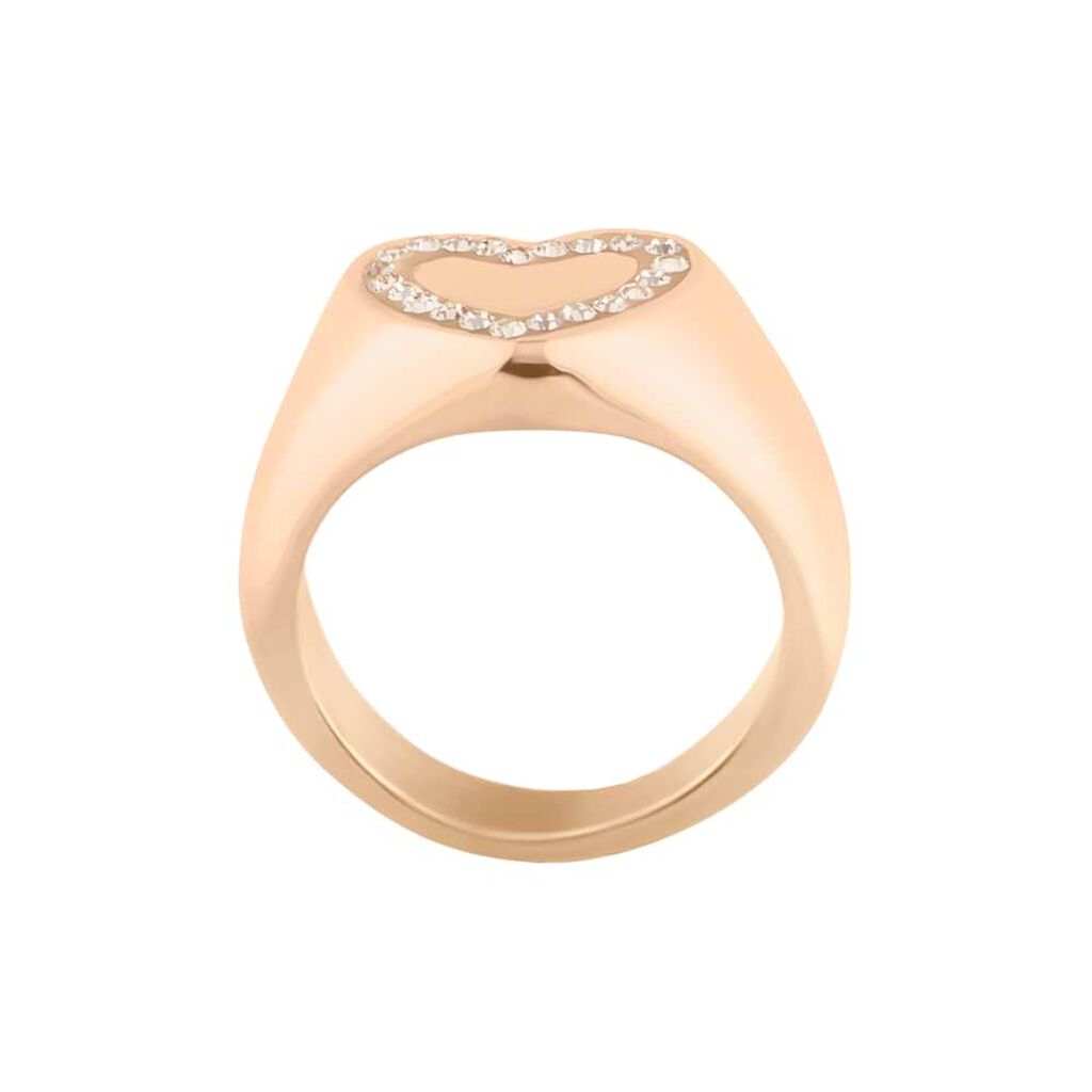 Anello Chevalier Lady Chic Acciaio Bicolore Bianco / Rosa Cristallo - Anelli Chevalier Donna | Stroili
