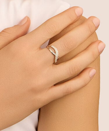 Anello Fascia Sophia Oro Bianco Diamante