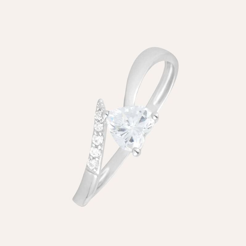 Anello Solitario Claire Oro Bianco Cubic Zirconia - Anelli con Pietre Donna | Stroili