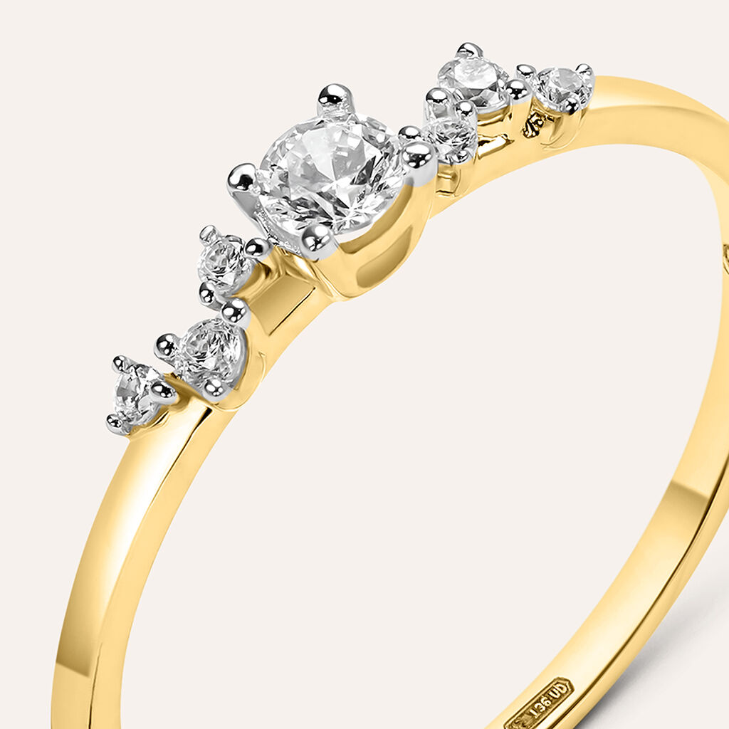 Anello Riviere Claire Oro Giallo Cubic Zirconia