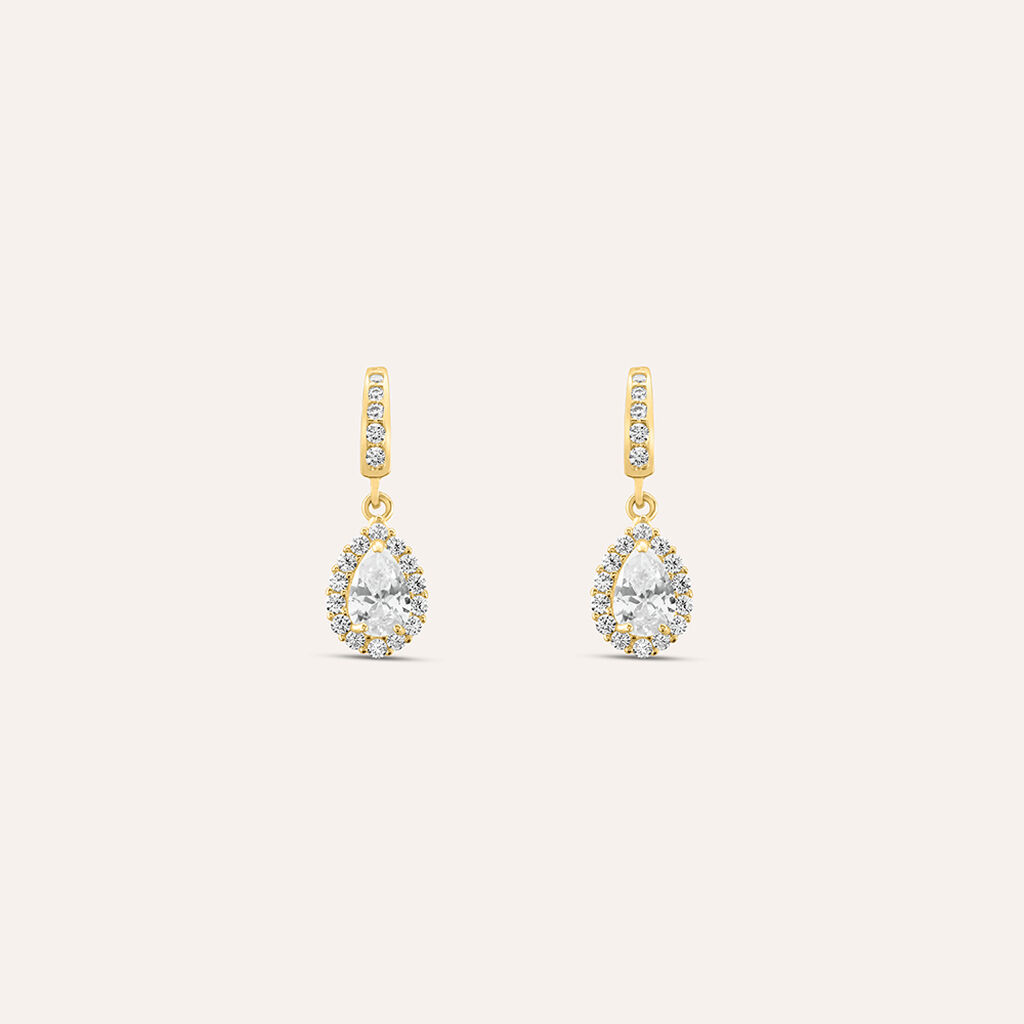Orecchini Lobo Claire Oro Giallo Cubic Zirconia