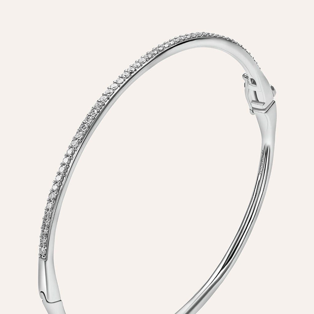 Bangle Diamade Oro Bianco Diamante - Bracciali Donna | Stroili