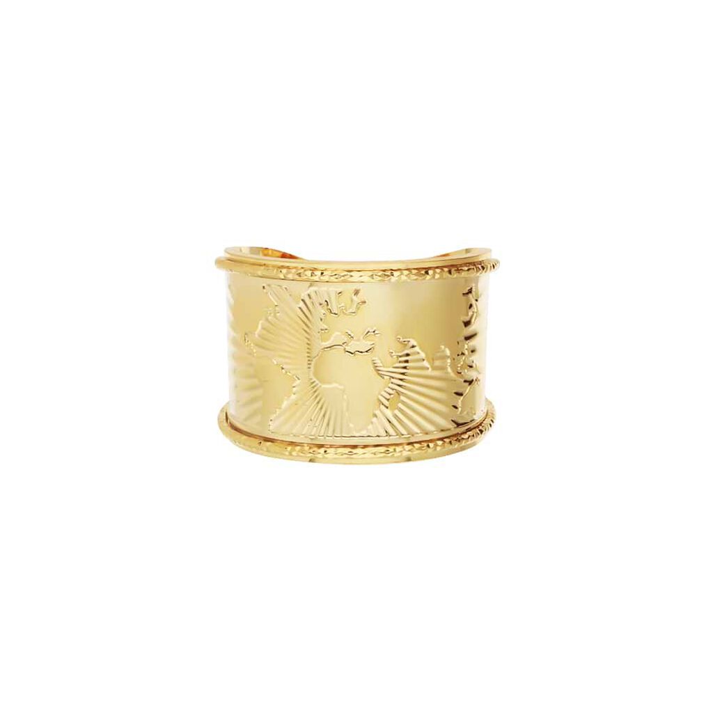 Anello mondo a fascia in bronzo dorato - Anelli Donna | Stroili