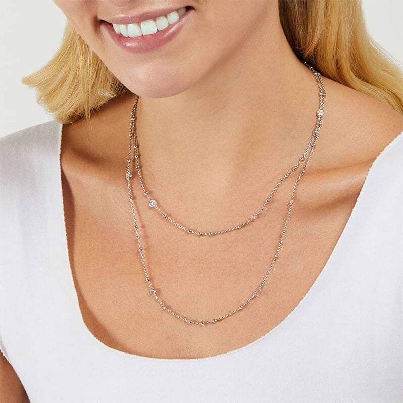Collana Silver Elegance Argento Rodiato Cubic Zirconia - Collane Donna | Stroili