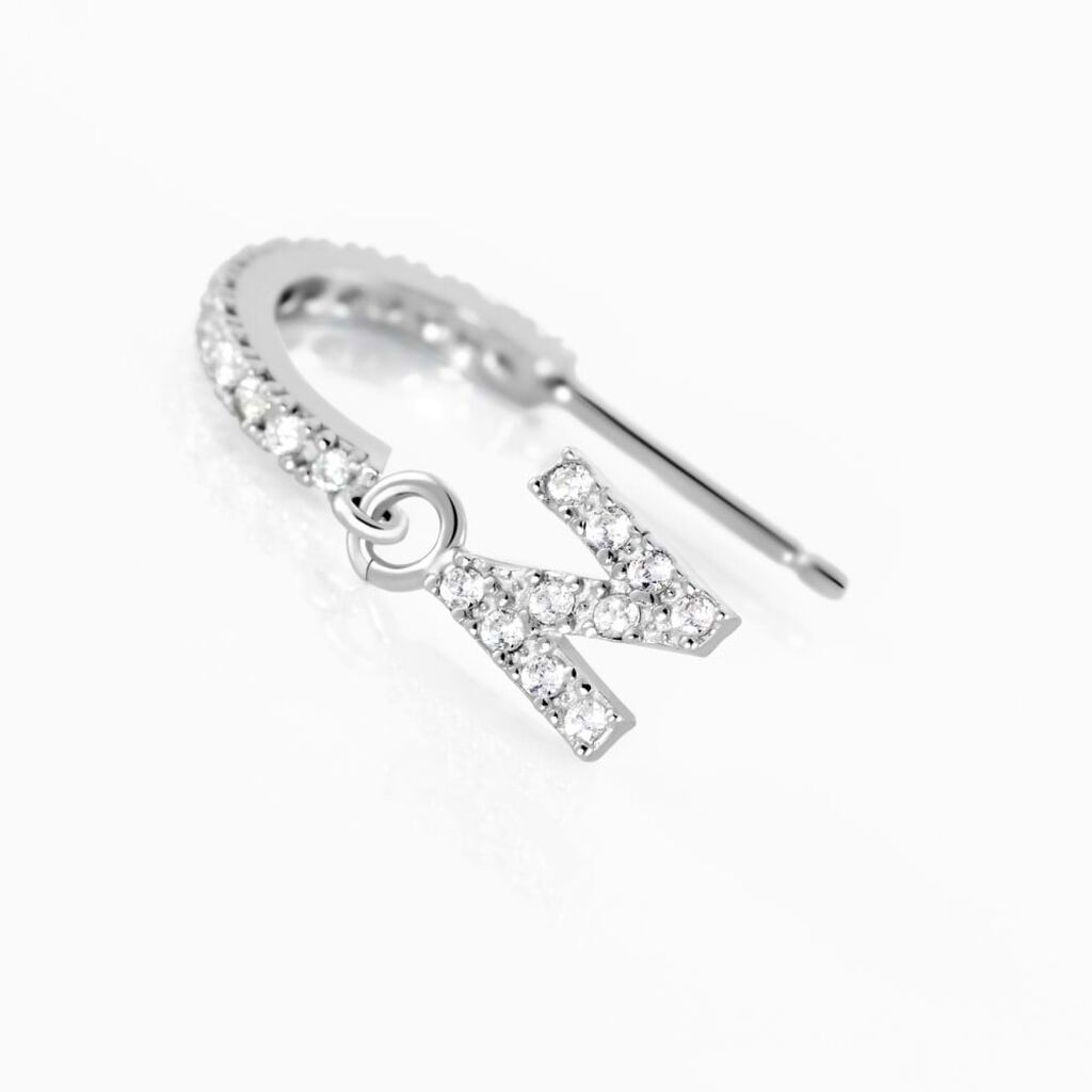 Mono Orecchino A Cerchio Silver Moments Argento Rodiato Cubic Zirconia - Mono Orecchino Donna | Stroili