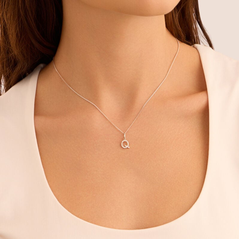 Pendente Sophia Oro Bianco Diamante - Ciondoli Donna | Stroili