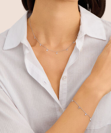 Collana Silver Elegance Argento Rodiato Cubic Zirconia