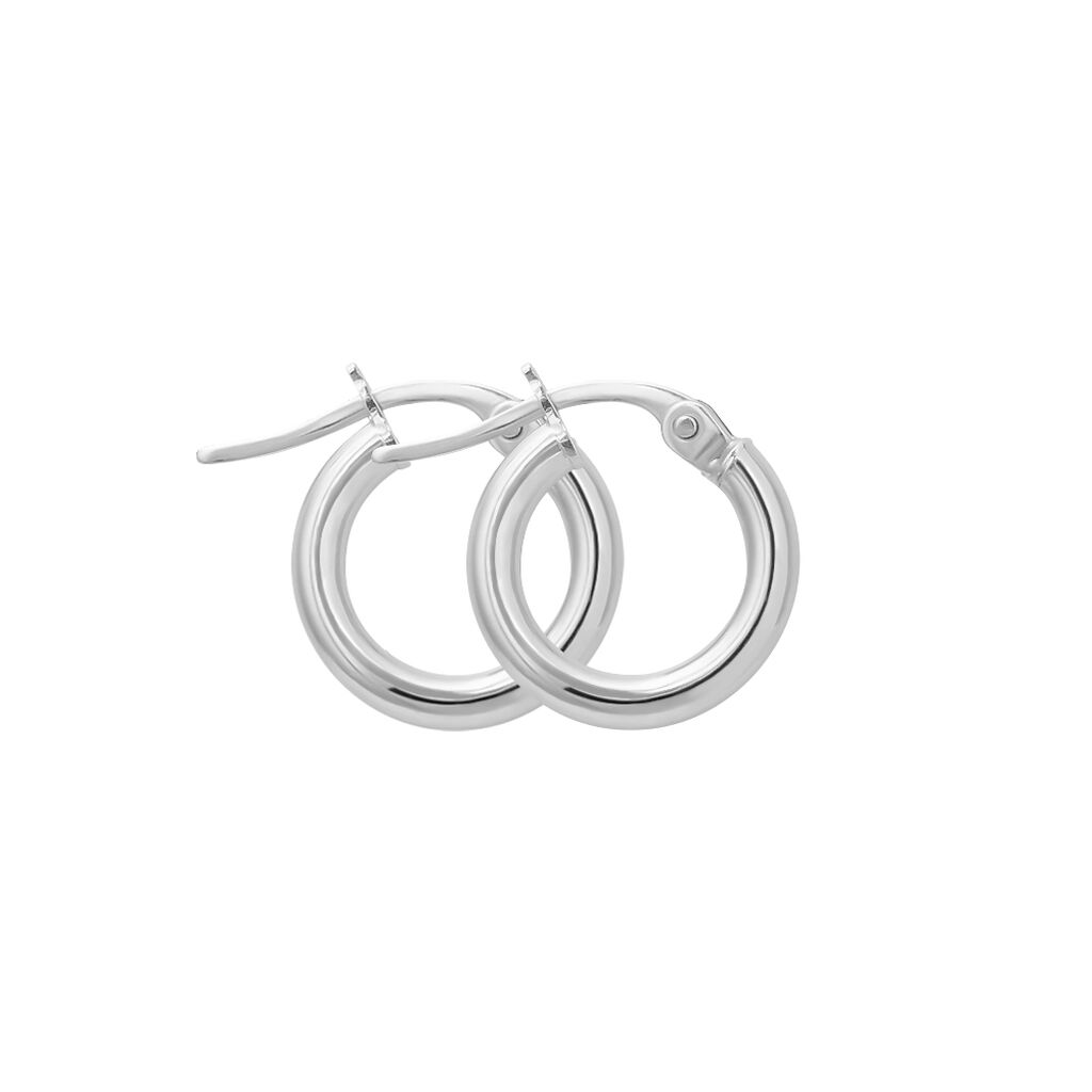 Orecchini A Cerchio Toujours Oro Bianco - Orecchini a Cerchio Donna | Stroili
