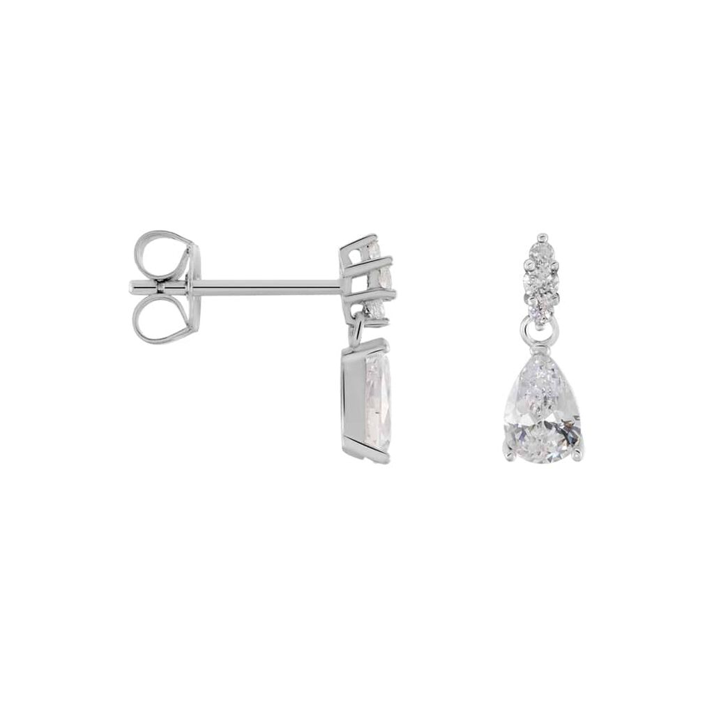 Orecchini Lobo Punto Luce Silver Elegance Argento Rodiato Cubic Zirconia - Orecchini a Lobo Donna | Stroili
