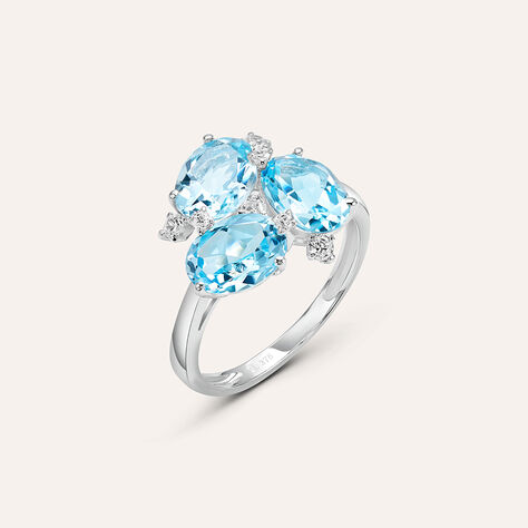 Anello Fantasia Am&eacute;lie Oro Bianco Topazio Cubic Zirconia - Anelli con Pietre Donna | Stroili