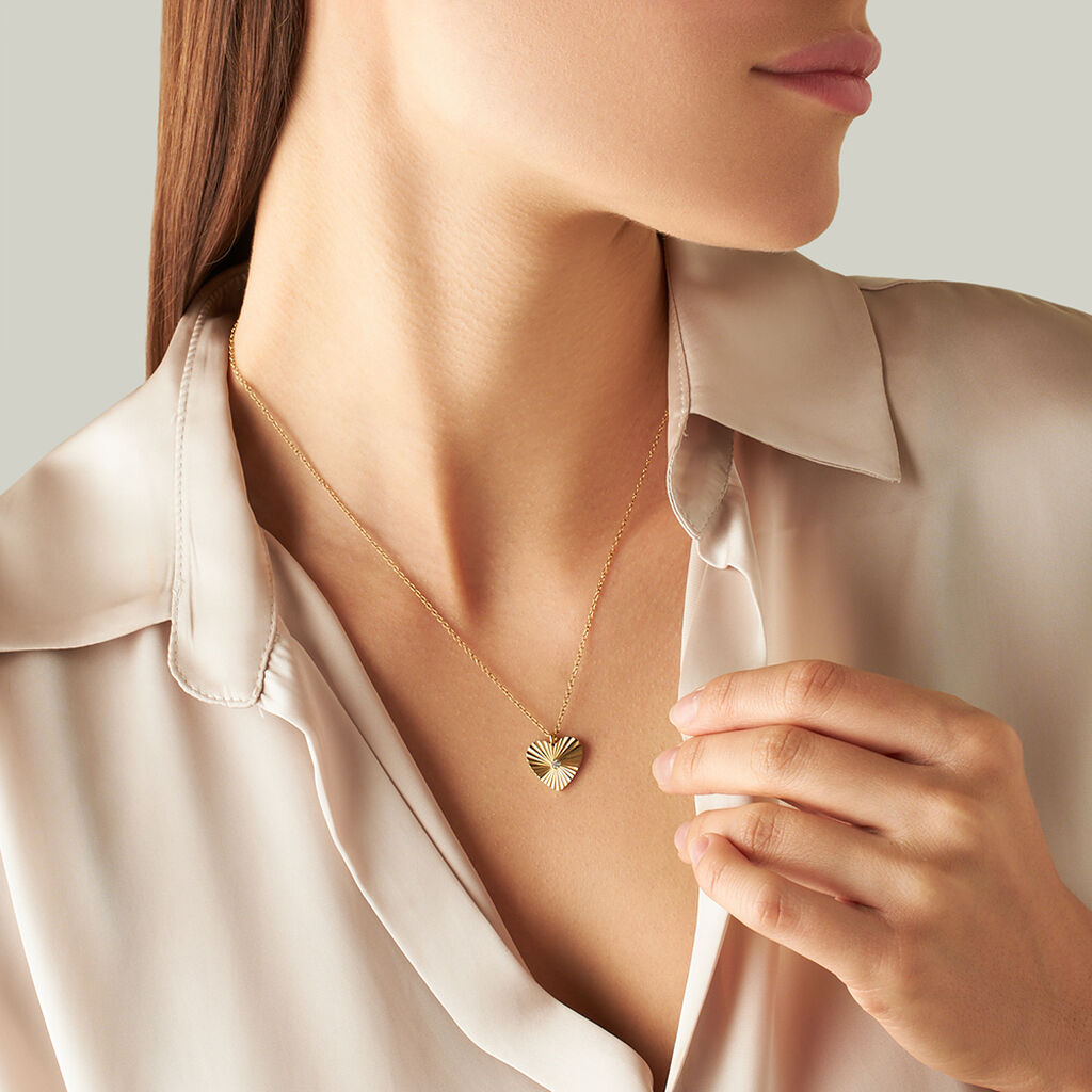 Collana Lady Code Acciaio Dorato Cristallo - Collane Donna | Stroili