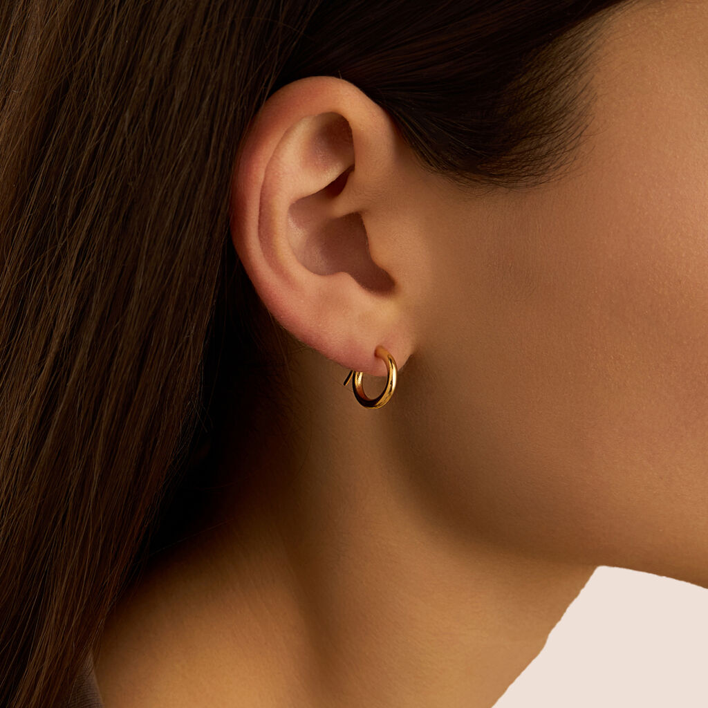 Orecchini A Cerchio Gold Essence Oro Giallo - Orecchini a Cerchio Donna | Stroili