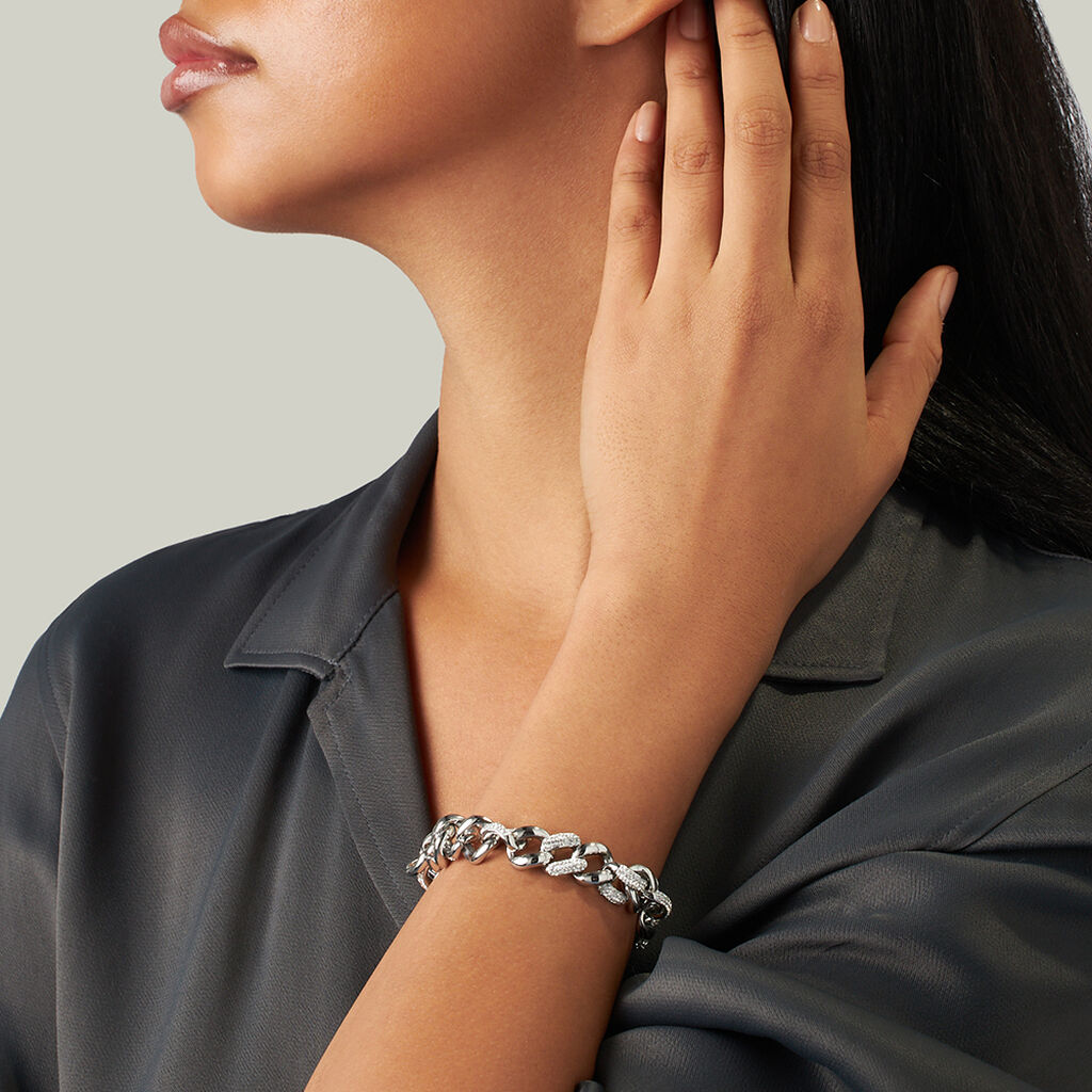 Bracciale Catena Lady Phantasya Acciaio Cristallo - Bracciali Donna | Stroili