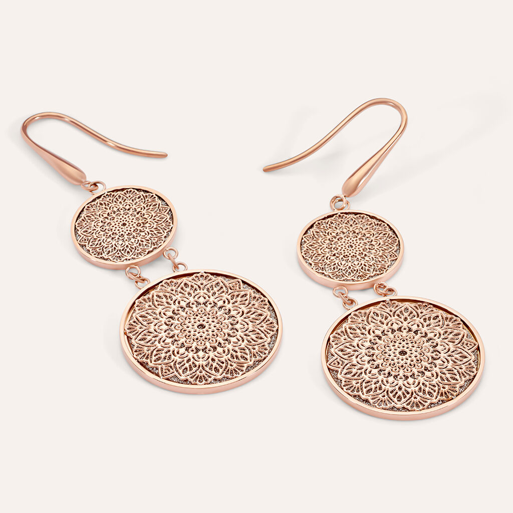 Orecchini Pendenti Lady Shine Acciaio Rosa - Orecchini Pendenti Donna | Stroili
