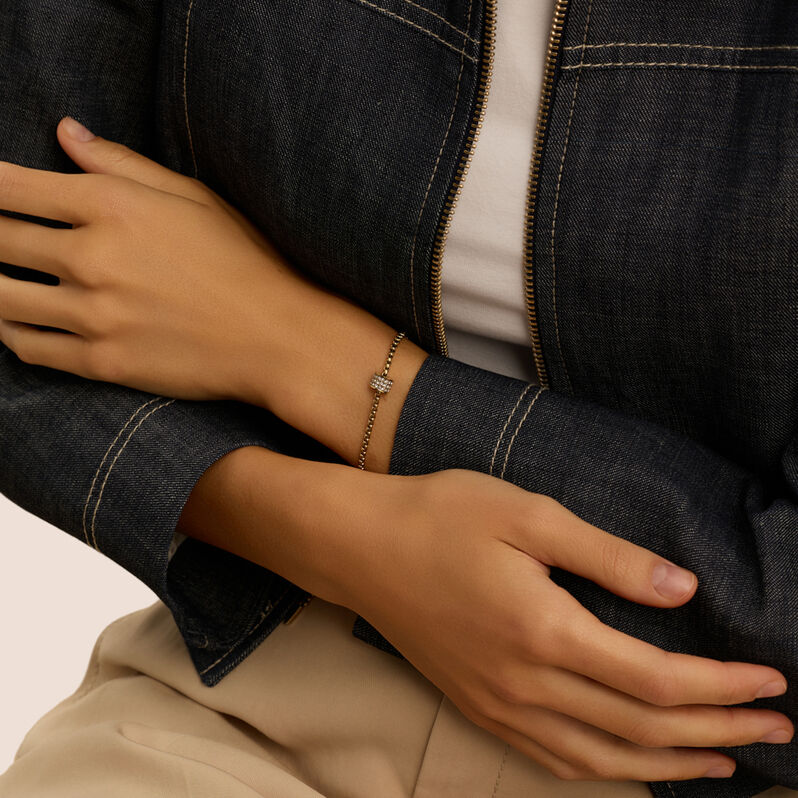 Bead Essential Code Acciaio Dorato Cristallo - Beads Unisex | Stroili