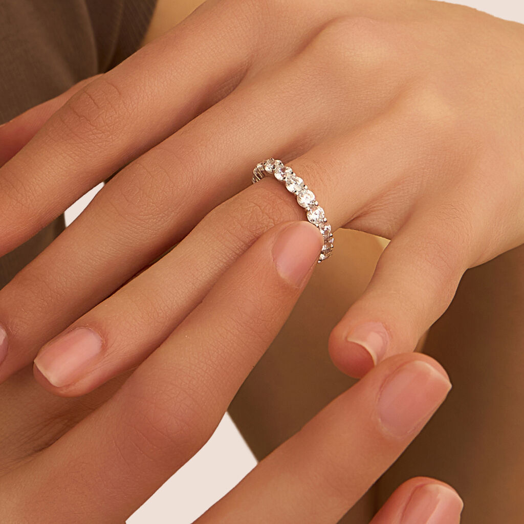 Anello Riviere Claire Oro Bianco Cubic Zirconia