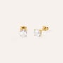 Orecchini Lobo Punto Luce Silver Glow Argento Dorato Cubic Zirconia