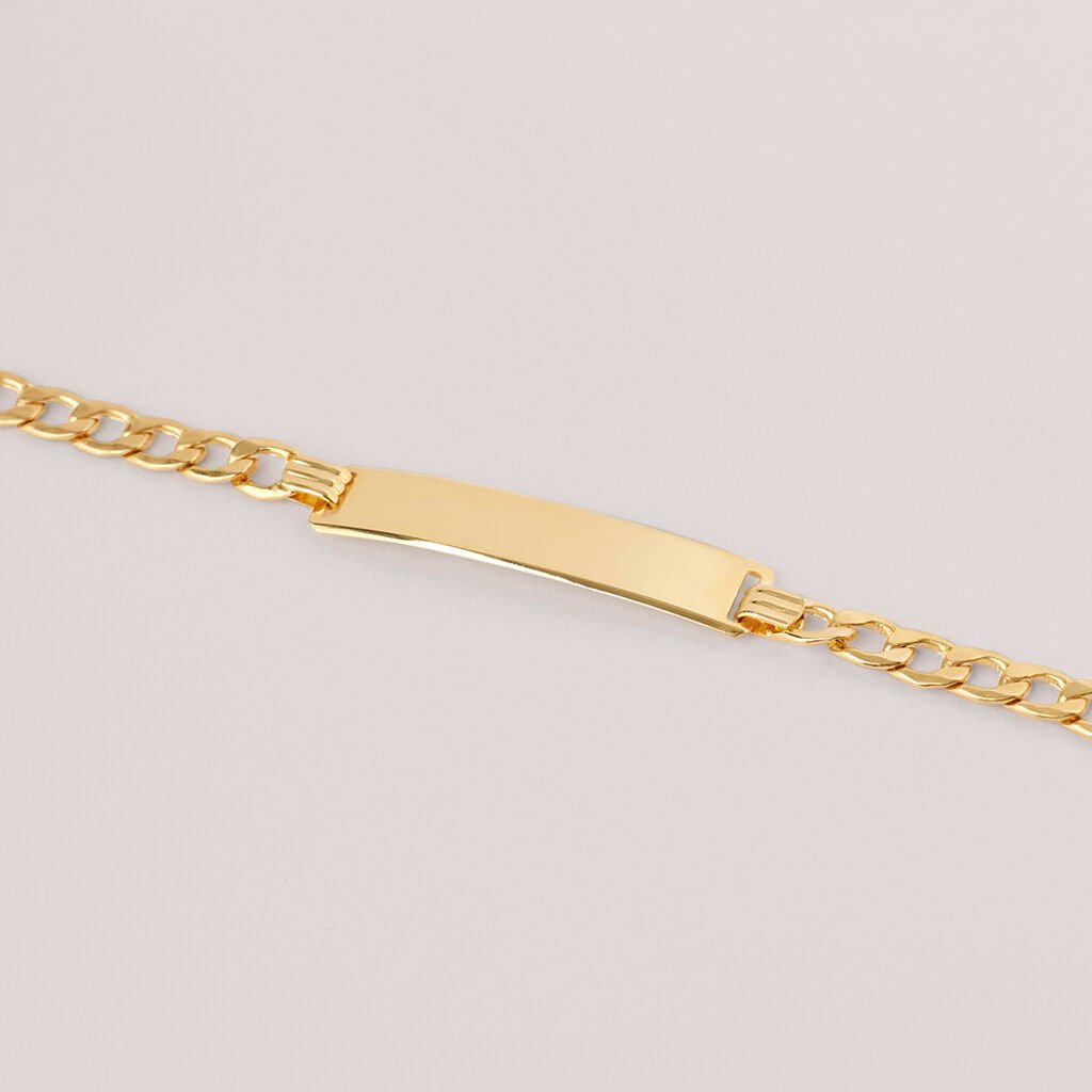 Bracciale Con Targhetta L'homme Or Oro Giallo - Bracciali con Incisione Uomo | Stroili