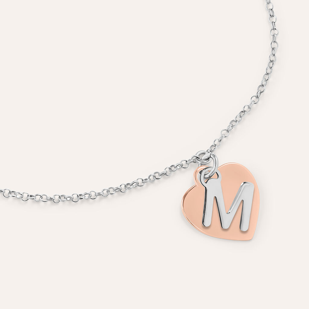 Bracciale Silver Collection Argento Bicolore Bianco / Rosa