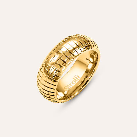 Anello Fascia Lady Code Acciaio Dorato - Anelli Moderni Donna | Stroili
