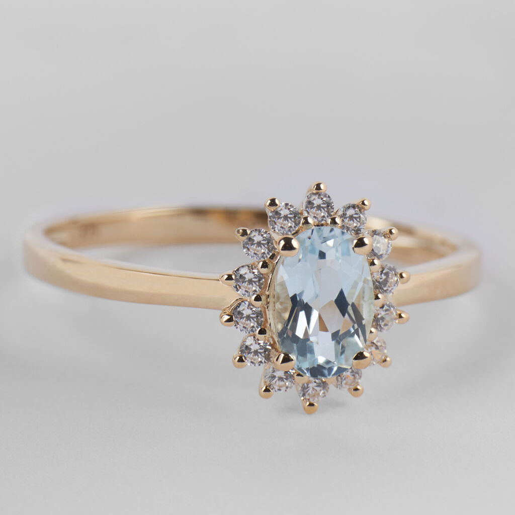 Anello Solitario Amélie Oro Giallo E Topazio Con Cubic Zirconia - Anelli con Pietre Donna | Stroili