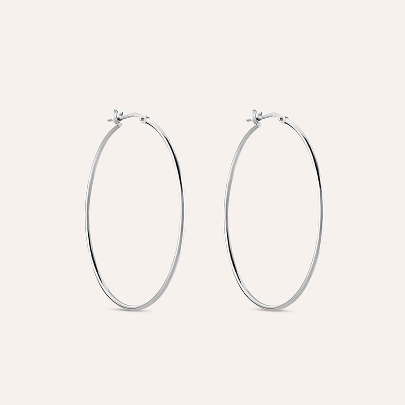 Orecchini A Cerchio Silver Collection Argento Rodiato - Orecchini a Cerchio Donna | Stroili