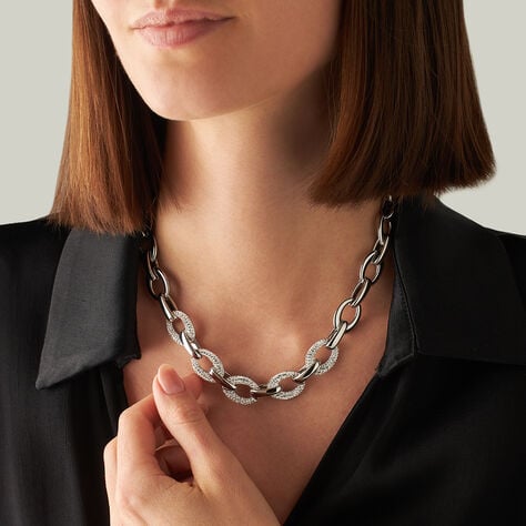 Catena Lady Phantasya Acciaio Cristallo - Collane Catena Donna | Stroili