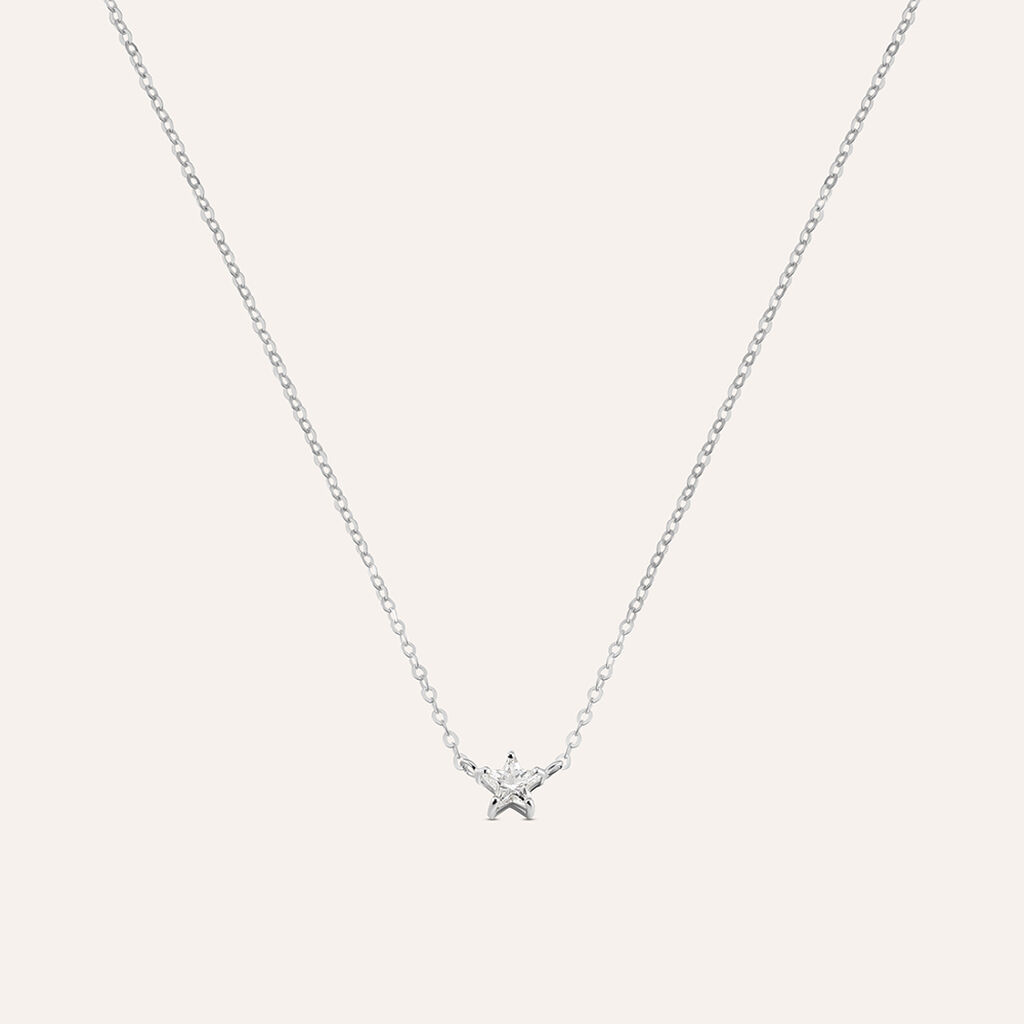 Collana Claire Oro Bianco Cubic Zirconia