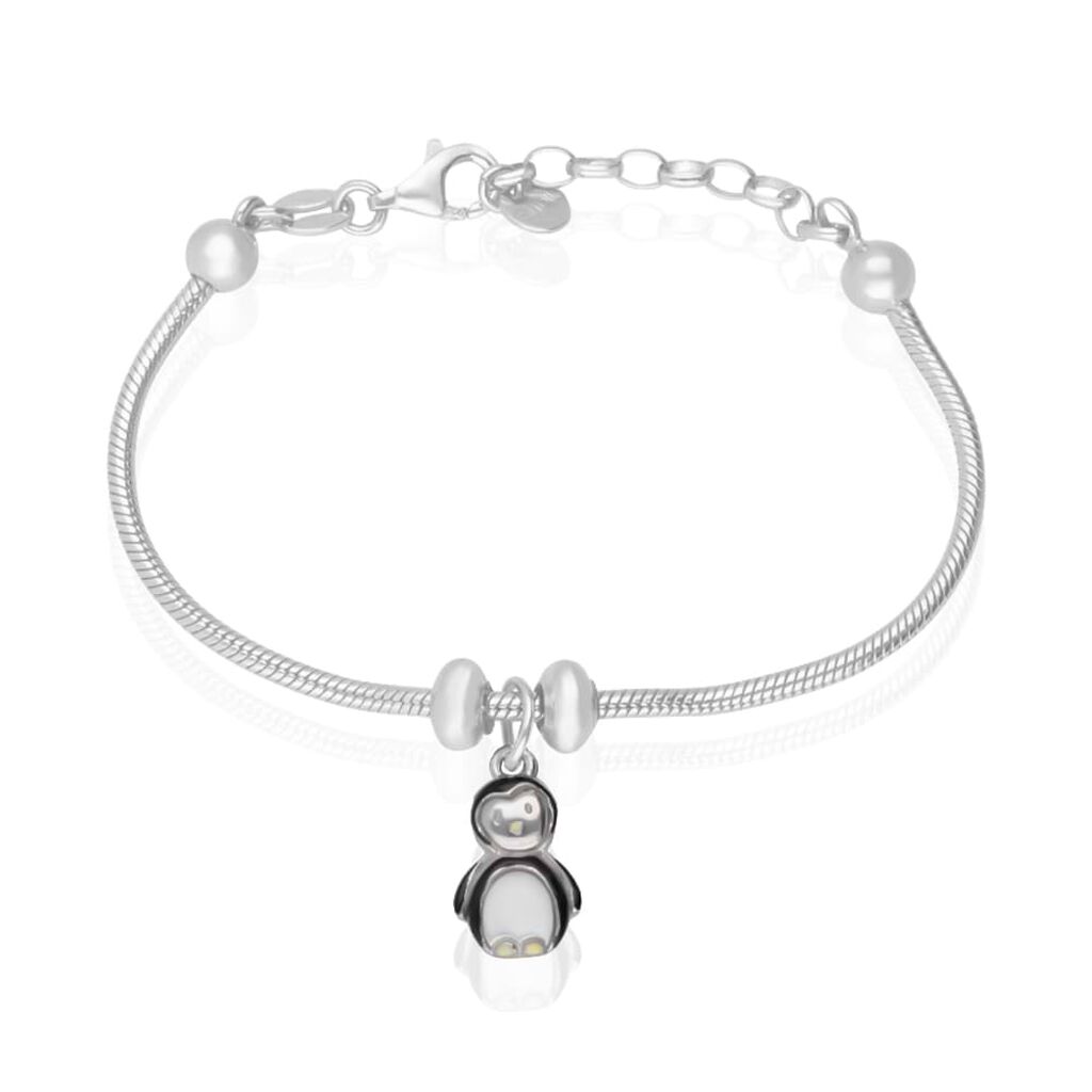 Charm in argento rodiato pinguino - Charms Donna | Stroili