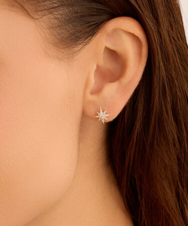 Orecchini Lobo Sophia Oro Bianco Diamante