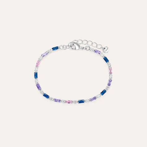 Bracciale Tennis Romantic Shine Ottone Bianco Cristallo - Bracciali Tennis Donna | Stroili