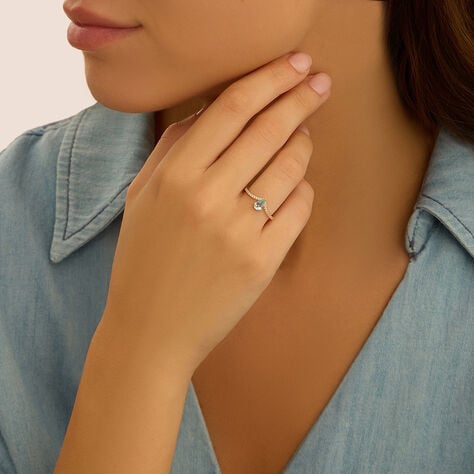 Anello Solitario Am&eacute;lie Oro Giallo Topazio Cubic Zirconia - Anelli con Pietre Donna | Stroili