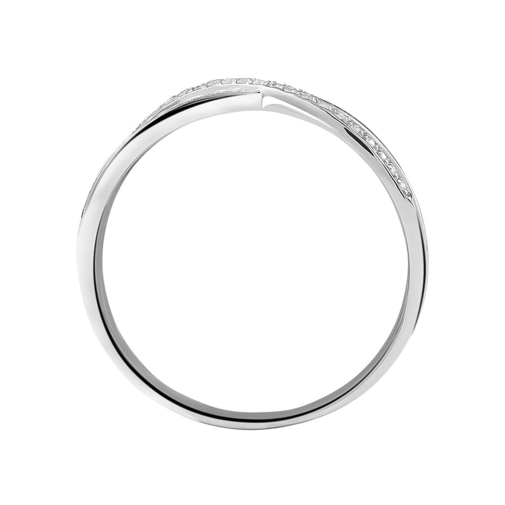 Anello Fascia Sophia Oro Bianco Diamante - Anelli a Fascia Larga Donna | Stroili