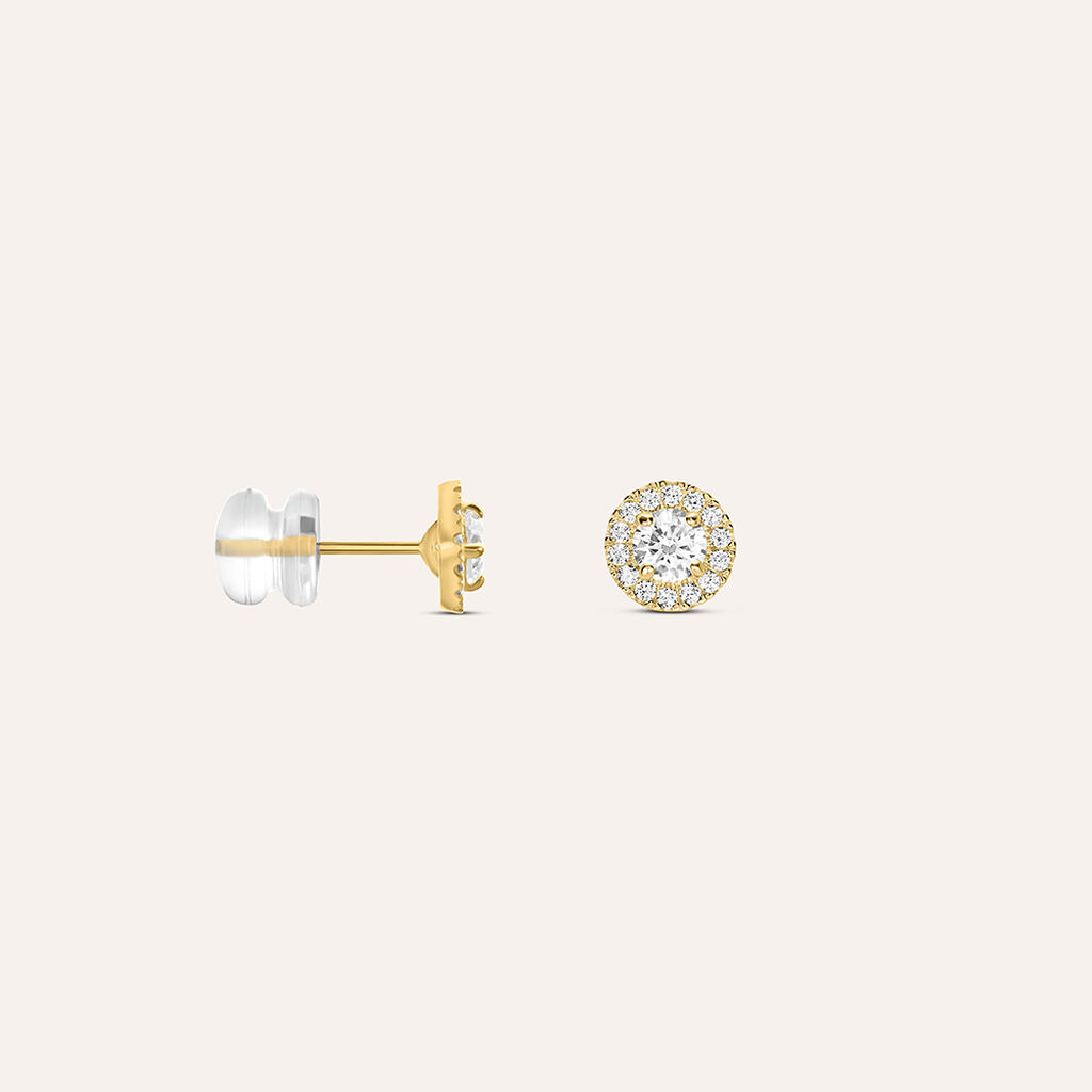 Orecchini Lobo Punto Luce Bon Ton Oro Giallo Cubic Zirconia - Orecchini a Lobo Donna | Stroili