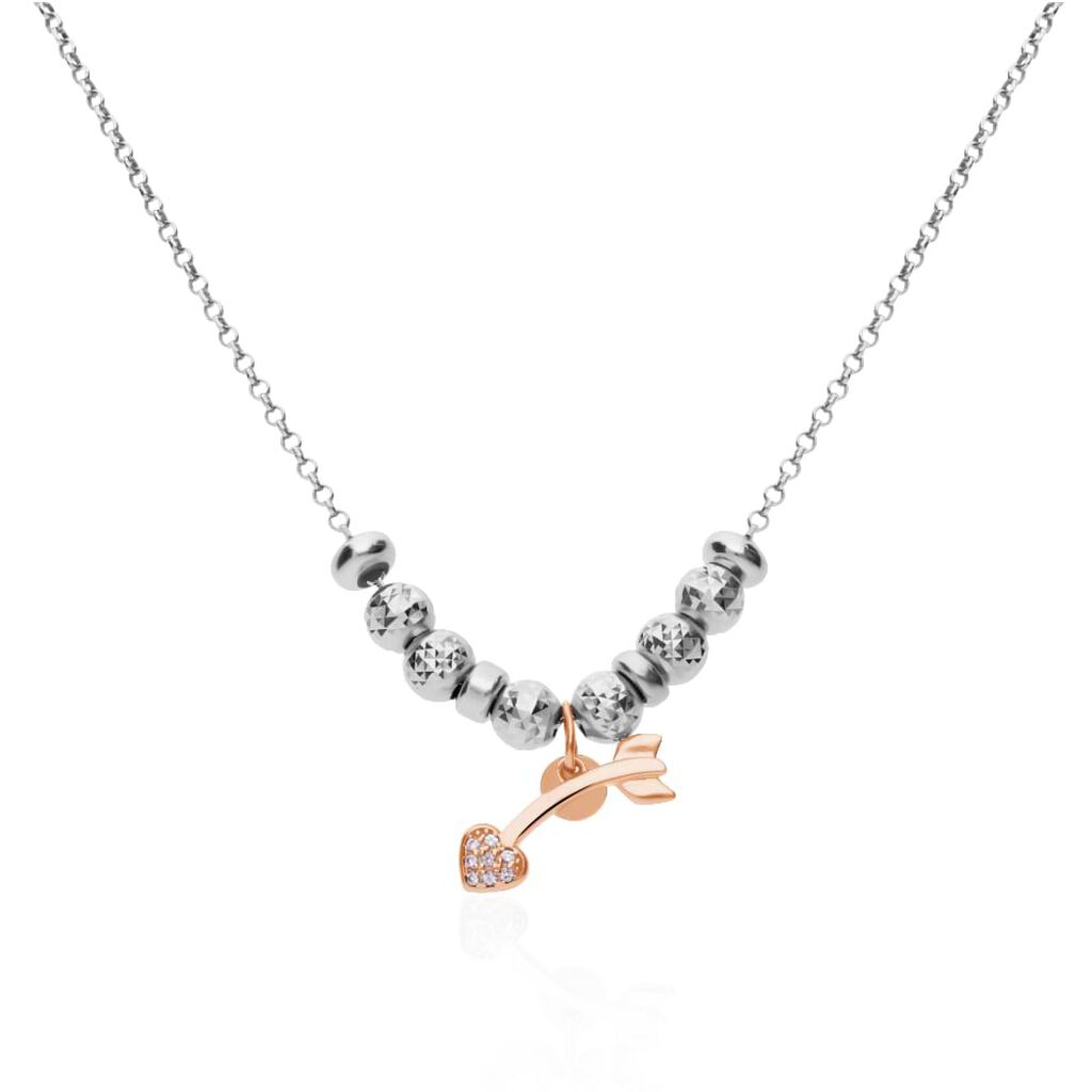 Charm freccia in argento rosato con zirconi - Charms Donna | Stroili