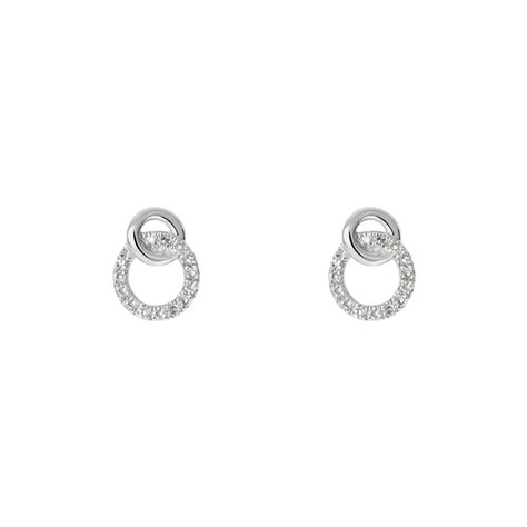 Orecchini Lobo Sophia Oro Bianco Diamante - Orecchini a Lobo Donna | Stroili