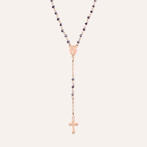 Collana Rosario Silver Soul Argento Rosa Cristallo - Collane Rosario Donna | Stroili