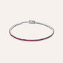 Bracciale Tennis Charlotte Oro Bianco Rubino
