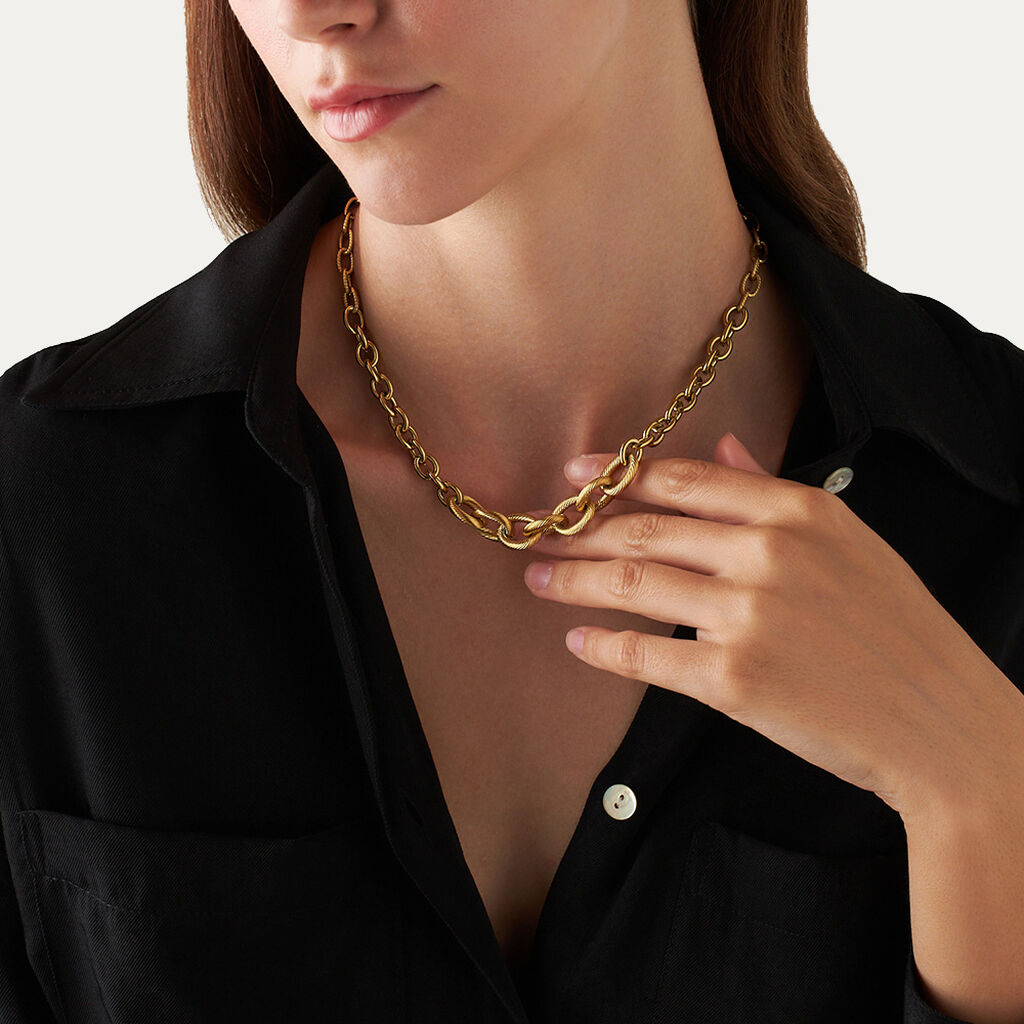 Catena Lady Code Acciaio Dorato - Collane Catena Donna | Stroili