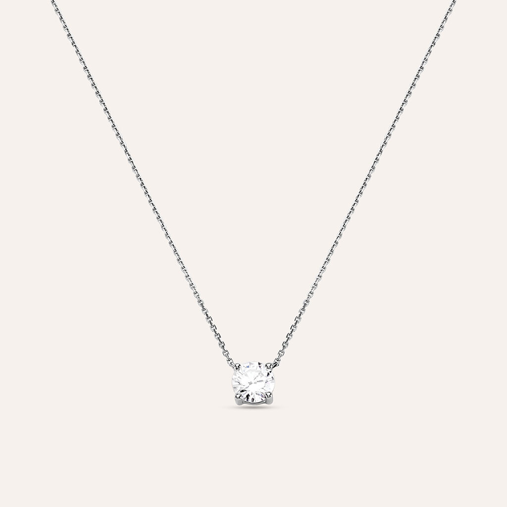 Collana Punto Luce Diamade Oro Bianco Diamante Lab-Grown