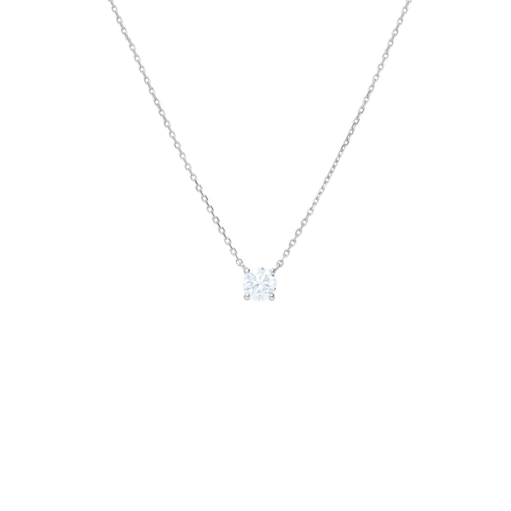 Collana Punto Luce Diamade Oro Bianco Diamante Lab-Grown