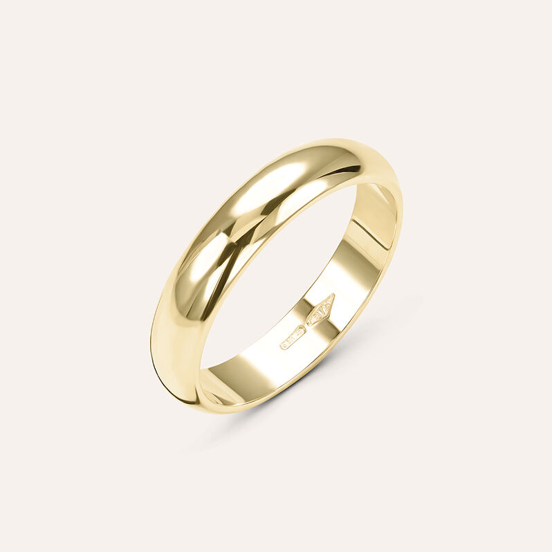 Fede Mantovana 4 mm Oro Giallo - Anelli con Incisione Unisex | Stroili