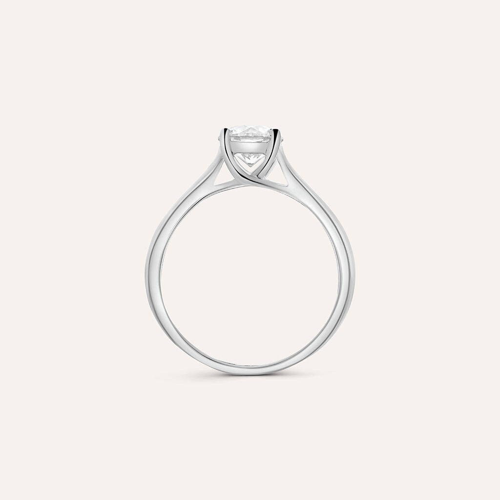 Anello Solitario Diamade Oro Bianco Diamante Lab-Grown - Anelli con Pietre Donna | Stroili