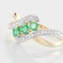 Anello Trilogy Charlotte Oro Giallo Smeraldo Diamante
