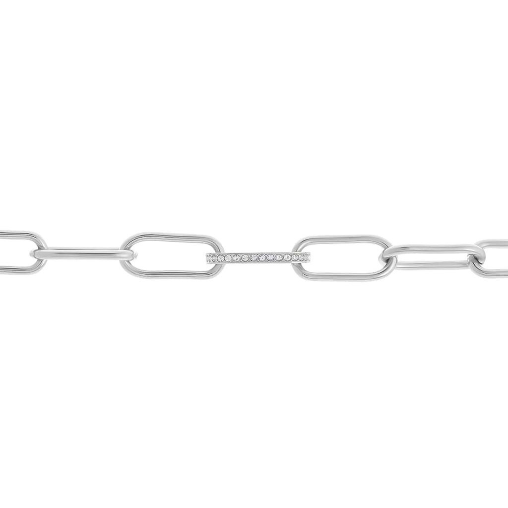 Collana Lady Code Acciaio Cristallo - Collane Catena Donna | Stroili