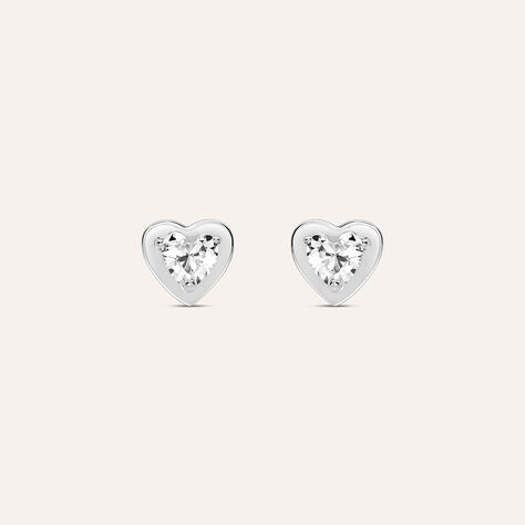 Orecchini Lobo Bon Ton Oro Bianco Cubic Zirconia - Orecchini a Lobo Donna | Stroili