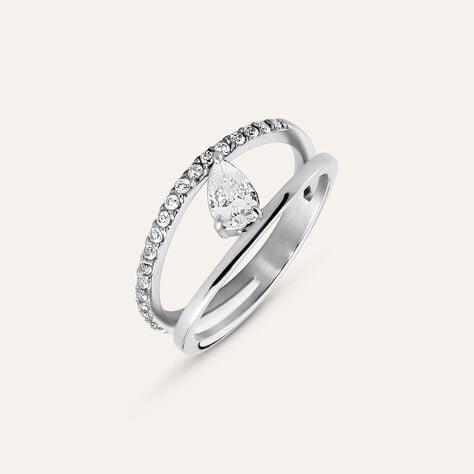 Anello Fantasia Moonlight Acciaio Cubic Zirconia - Anelli con Pietre Donna | Stroili